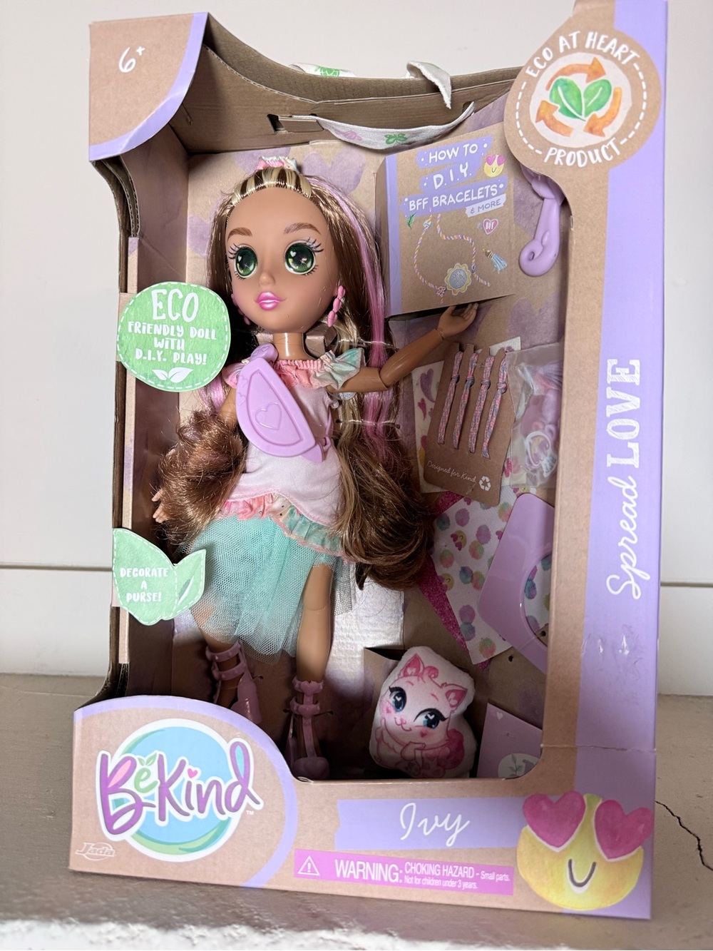 BeKind Ivy Eco Doll DIY Bracelet Kit Jada Toys 12” Doll NIB New